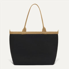 The Lightweight Zip Tote - Black Espresso Open-Knit